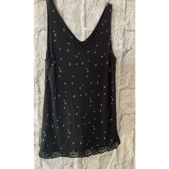 Maurice’s Size Small Star Tank Cami Lace Accent - Picture 2 of 5
